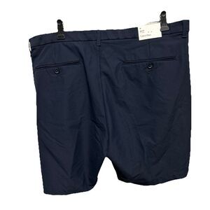 Calvin Klein Slim Fit Chino Shorts Blue Mens 38 Flex Waist 9" Inseam Flat NWT
